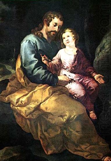 HERRERA, Francisco de, the Elder St Joseph and the Christ Child china oil painting image